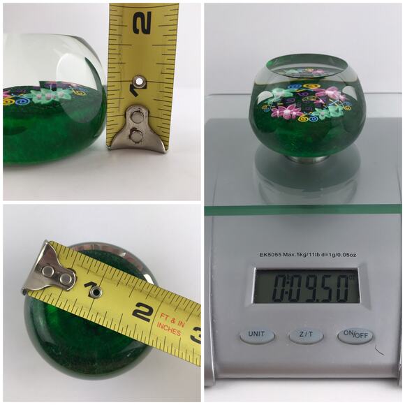 Perthshire PP223 2000 3D Lampwork Flower Celtic Style Facet LE Paperweight Cert - Picture 9 of 14